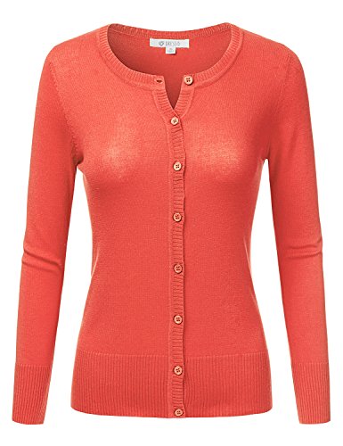 DRESSIS Women's Long Sleeve Button Up Cardigan Knit Sweater S-3XL (10 Colors)
