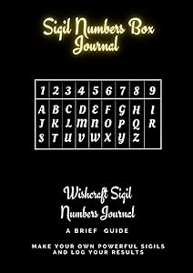Sigil Journal - Wishcraft Sigil Numbers Journal - Size 8.27” x 11.69”: Number boxes ready for you to make your own magic sigils by Lisette Art and Wishes