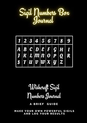 Sigil Journal - Wishcraft Sigil Numbers Journal - Size 8.27” x 11.69”: Number boxes ready for you to make your own magic sigils