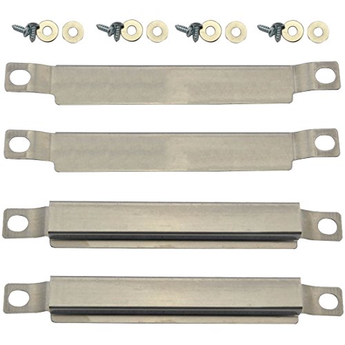4 Pack 05592 Stainless Steel Metals Crossover Burner Replacement BBQ for Select Gas Grill Models by Charbroil, Kenmore and Others