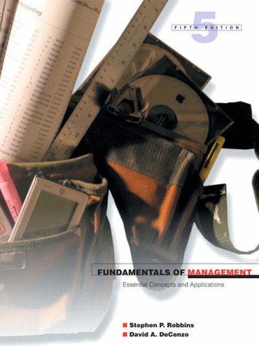 Fundamentals of Management: Essential Concepts and Applications by Stephen P. Robbins