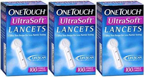 LifeScan OneTouch Ultra Soft Lancets - Box of 100 (3 Pack)