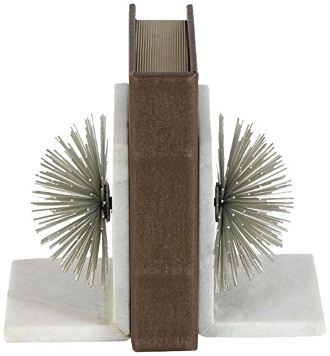 Algopix Similar Product 5 - Benzara Stalwart Metal Marble Bookend