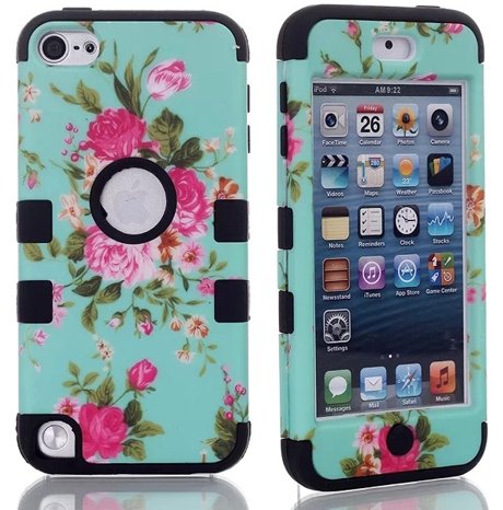 

For iPod Touch 5,cute ipod touch 5 cases,Touch iPod 5 case,Flipcase Touch 5 cases,Case for Touch 5 Case 3in1 Beautiful Flowers Picture Hybrid Cover Case Suitable Fit For iPod Touch 5th Generation,ipod 5 touch cases for girls