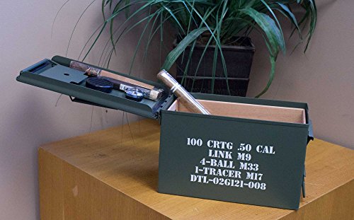 Algopix Similar Product 7 - 50 Cal Ammo CAN Cigar HUMIDOR  50