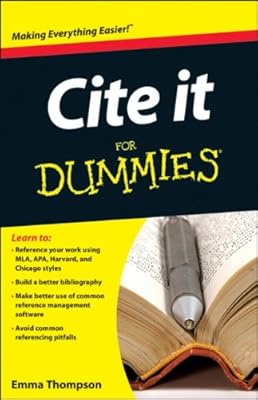 Cite It For Dummies (For Dummies (Career/Education))