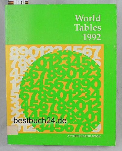 World Tables, 1992 (World Bank) by Professor World Bank