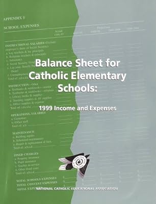 Balance Sheet for Catholic Elementary Schools: 1999 Inc. & Exp.
