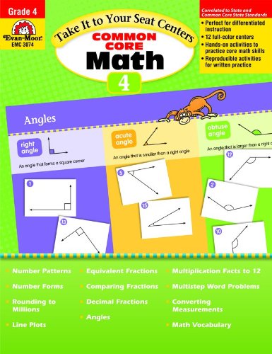 Take It to Your Seat Math Centers, Grade 4 by Evan Moor