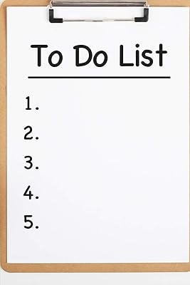 To Do List: Ein cooles Notizheft, To Do List mit Klemmbrett Motiv (ca. DIN A5) kariert.