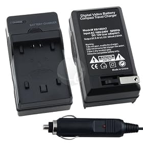 Sony NP-FH50 Premium Compatible Battery Charger Set for Sony MiniDV HandyCam DCR-HC40 / DCR-HC40E / DCR-HC41 / DCR-HC42 / DCR-HC42E / DCR-HC46 / DCR-HC46E / DCR-HC48 / DCR-HC52 / DCR-HC62 / DCR-HC65 / DCR-HC85 / DCR-HC85E / DCR-HC96 / ACC-TCP5