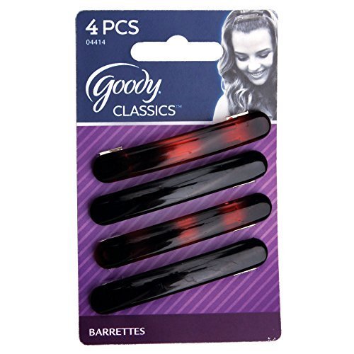 Goody Womens Classic Oblong Autoclasp 4 Ct Color May Very, GD-04414 (4-Pack)