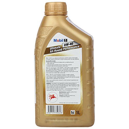Mobil 1 0W-40 Fully Synthetic Motor Oil (1 L)