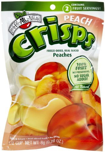 Brothers-ALL-Natural White & Yellow Peach Crisps, 0.28 oz, 12 ct