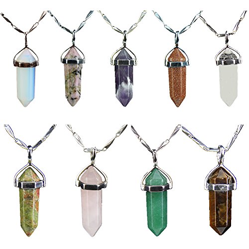 HeroNeo® Natural Crystal Healing Point Pendant Chakra Cut Gemstone Jewelry Necklace New