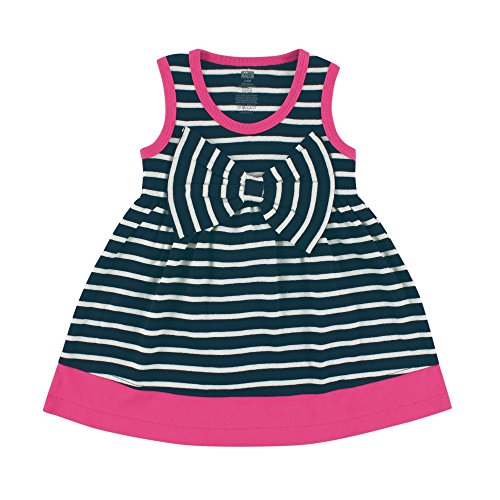 Hudson Baby Dress with Waist Bow, Navy
