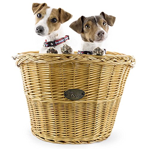 Algopix Similar Product 7 - Large Willow Bicycle Basket for Dogs 