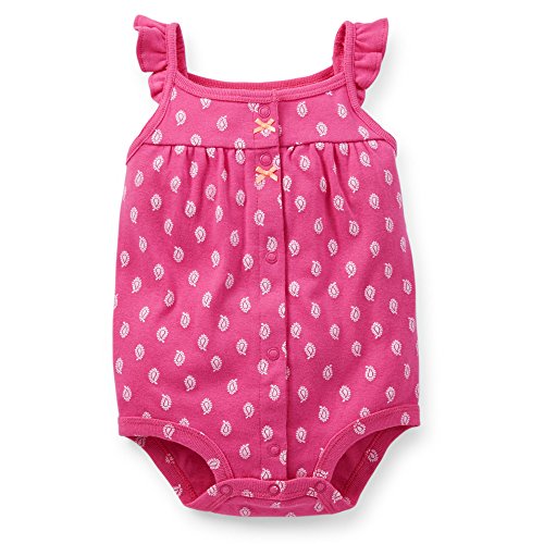 Carters Baby Girls Ruffled Snap Up Romper - Shopifx.com