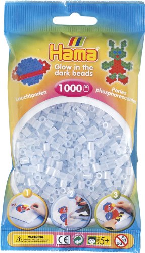 

Hama - 207-57 - Loisirs Créatifs - Perles et Bijoux - Sachet 1000 Perles Phosphorescent Bleu