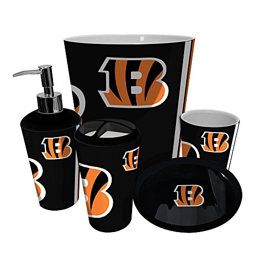 NFL 5pc Rich Colorful Resin Bathroom Accessories Set
