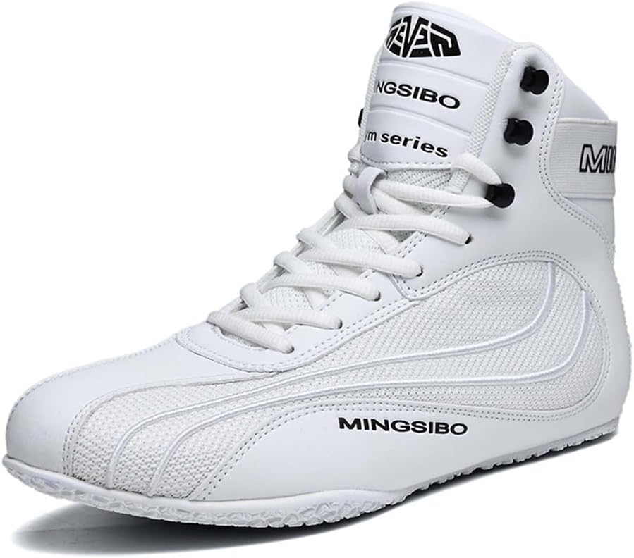 Boxing Shoes For Men Women Lightweight High Top Sneakers Breathable Athletic Sports Training Shoes With High Support_vogvips.com