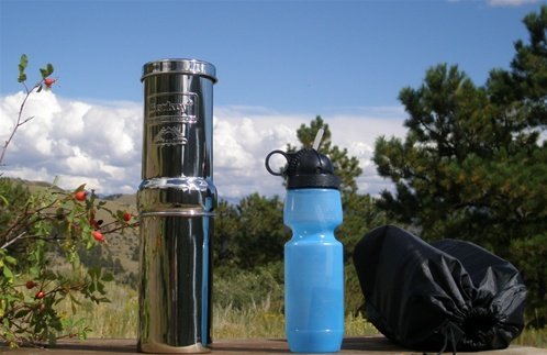 Go Berkey Kit - Portable Water Filter with Sport Bottle & Carrying Case