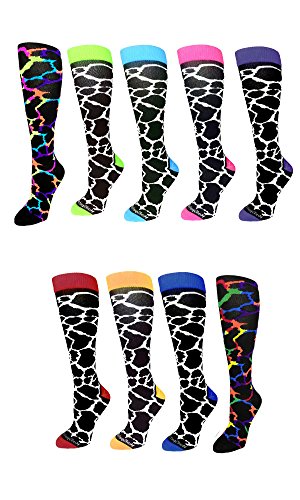 Giraffe Over the Calf Socks