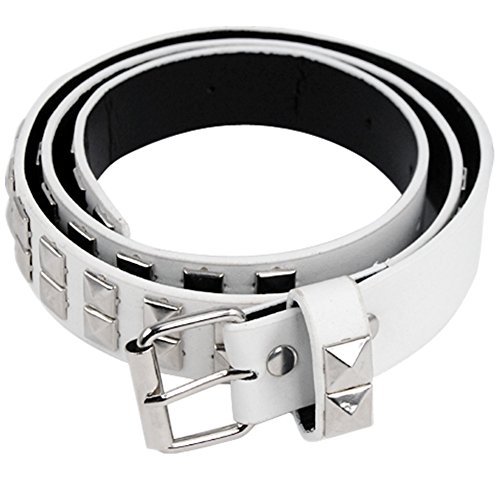 Topro Punk Unisex Leather belts Women Black White spike Studded Belts