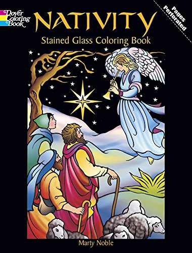 Nativity Stained Glass Coloring Book (Holiday Stained Glass Coloring Book) (Vol i)
