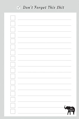 Don't Forget This Shit: Alzheimers Gifts for Women, Men, Caregivers, Adults, Presents Ideas, Birthday, Christmas, Xmas - Funny To-do List Pad Memo