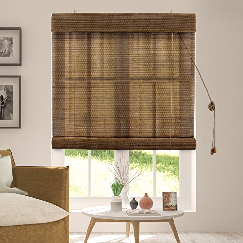 Algopix Similar Product 17 - Chicology Bamboo Roll Up Blinds Wood