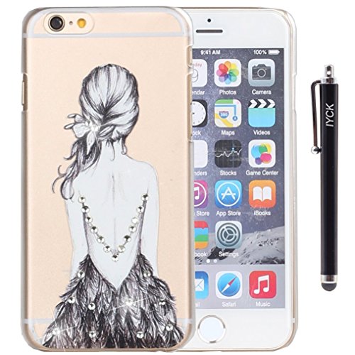 iPhone 6 Plus Case, iPhone 6S Plus Case, iYCK Crystal Diamond Rhinestone Hard Plastic Rubber Snap On Shell Back Skin Case Cover for Apple iPhone 6 /6S Plus (5.5) - Beautiful Sexy Girls Backside