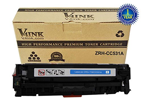 V4INK ® 1 Pack New compatible CC531A/304A/Canon 118/Canon 318(C)/Canon 718(C) (Cyan) Toner Cartridge Replacement For HP Color Laserjet CP2025,CM2320 Series