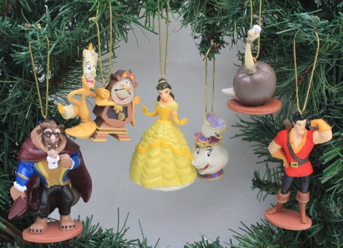 Disney's 'Beauty and the Beast' Holiday Ornament Set- (6) PVC Figure Ornaments Included - Limited Availability