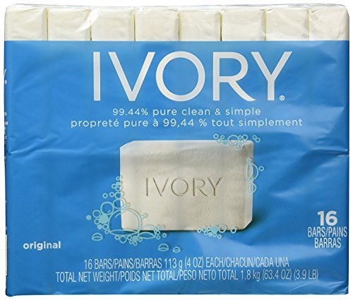 Ivory Bar Soap, Original, Bath Size, 16 ea