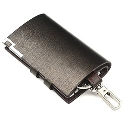 【SOSOS】 牛革 本革 レザー キーケース メンズ ベルト、バッグにもつけることができる ジッパー付きポケットあり カード収納可能 鍵 オリジナルエコバッグセット【ko】