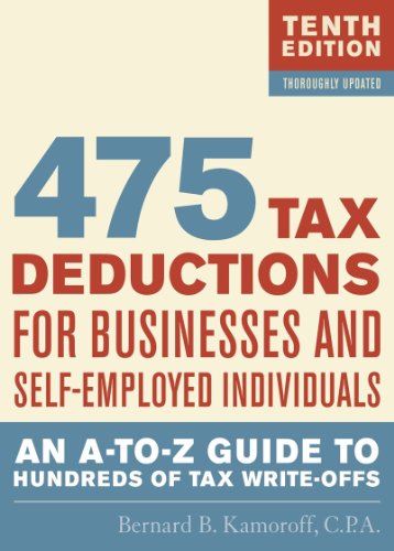 475 Tax Deductions for Businesses and Self-Employed Individuals: An A-to-Z Guide to Hundreds of Tax Write-Offs by Bernard B. Kamoroff