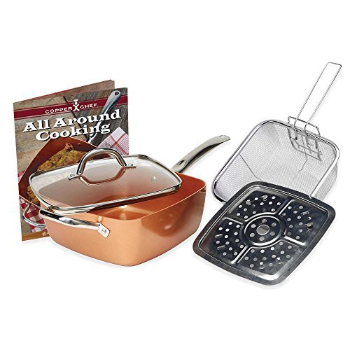 Copper Chef 5-Piece Deep 9.5-Inch Square Pan Set