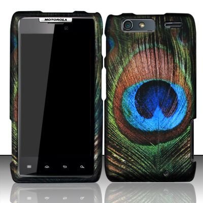 PEACOCK FEATHER Hard Plastic Design Matte Case for Motorola Droid RAZR MAXX XT913 / XT916 (Verizon) + Screen Protector |In Twisted Tech Packaging|