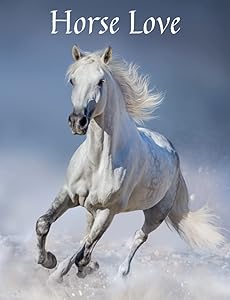 Horse Love 1 (M) White Horse Runs In Snow Journal Notebook, Graphics Interior, Pretty Back Cover: Lovely Present Gift For Horse Lovers Boys Girls Kids Teens! This Cover Is Available In Sizes S-M-L by Jane Rae Always Press