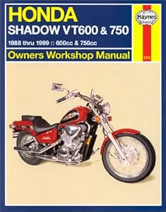 Haynes Honda Shadow 600 and 750: 1991 Thru 1998 (Haynes Owners Workshop Manual Series)