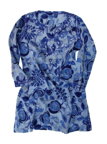 Ayurvastram Pure Cotton, Light weight, Printed, Hand Embroidered Tunic Top Kurti