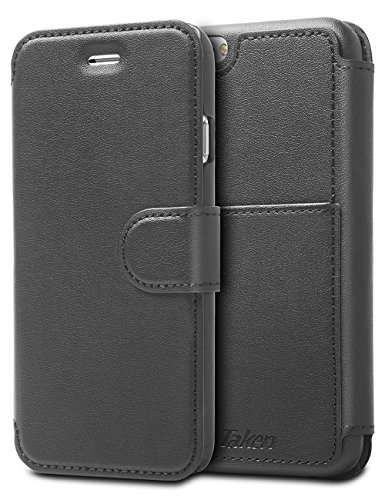 Taken Iphone 6 Plus Wallet Case - Iphone 6s Plus Leather Case Cover Protective ID Credit Card Slot Holder Phone Case Ultra Slim(gray)