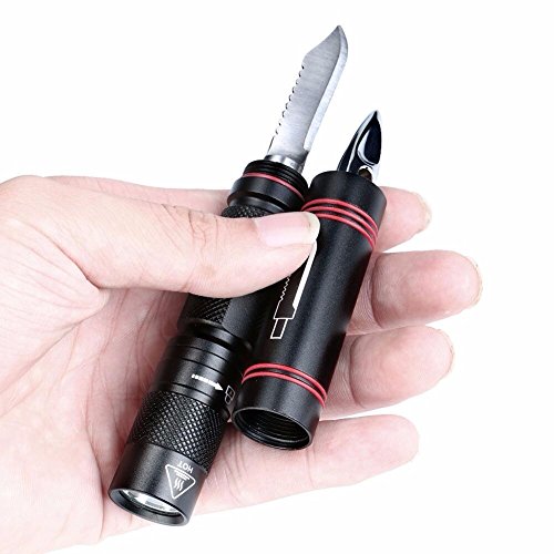 Taschenlampe mit Messer - Survival Ausrüstung Kit-Messer - 3in1 tactical knife - LEBENSRETTER