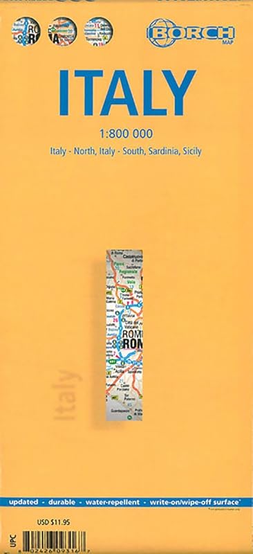 Laminated Italy Road Map by Borch (English Edition) by Borch