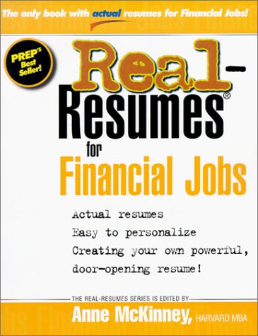 Real-Resumes for Financial Jobs (Real-Resumes Series) by Anne McKinney
