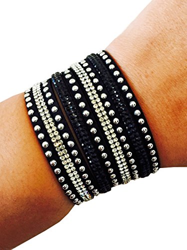 Fitbit Bracelet for FitBit Flex Activity Tracker - The TINLEY Colorful Rhinestone Studded Snap Fitbit Bracelet