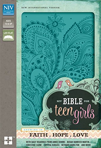 NIV, Bible for Teen Girls, Imitation Leather, Blue: Growing in Faith, Hope, and Love