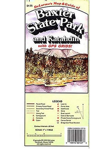 Baxter State Park/Katahdin Map by Delorme