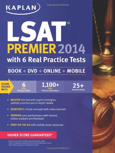 Kaplan LSAT Premier 2014 with 6 Practice Tests: Book + Online + DVD + Mobile by Kaplan
